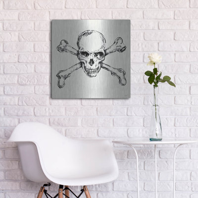 «Skull And Crossbones 1» par Anne Tavoletti, art mural en métal