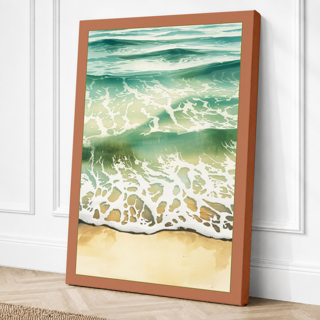 Waves at Tide Coastal - Wrapped Canvas