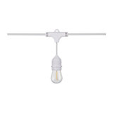 24Ft - LED String Light - Includes 12-S14 Bulbs - 2000K - White Cord