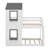 Bunk Bed With Roof, Window, Guardrail, Ladder-357218318