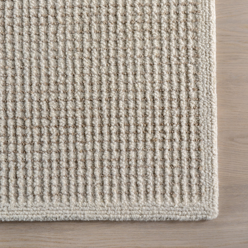 Montceito Tiled Wool Area Rug, Rectangle 6' x 9'
