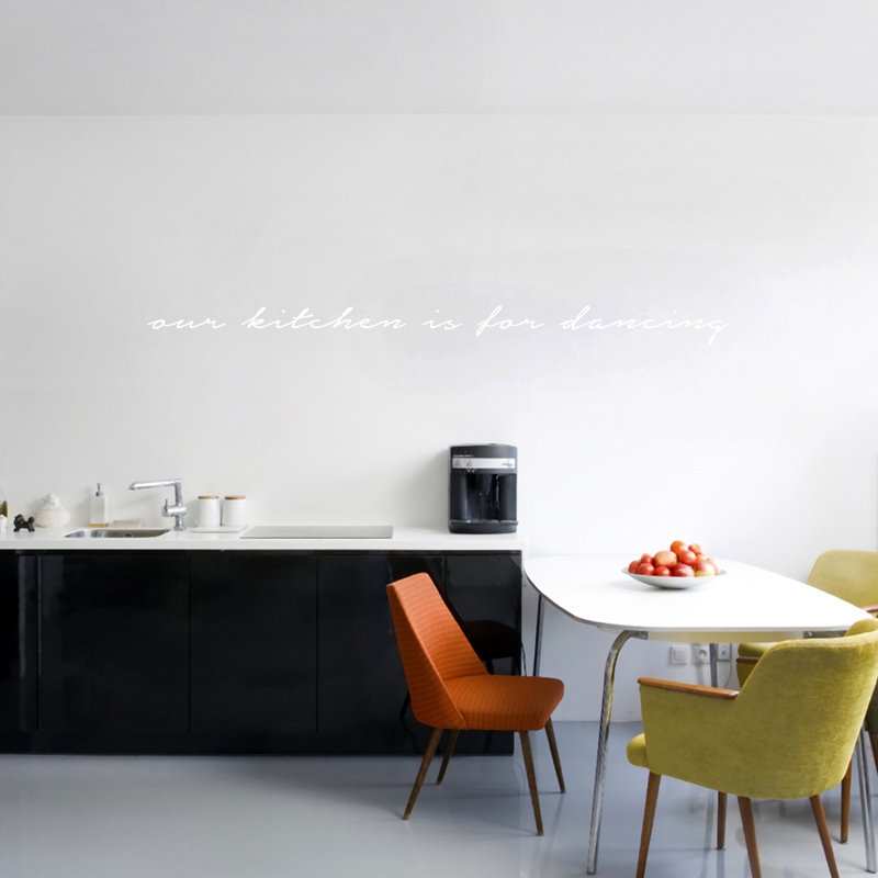 Text & Numbers Non-Wall Damaging Wall Decal, White