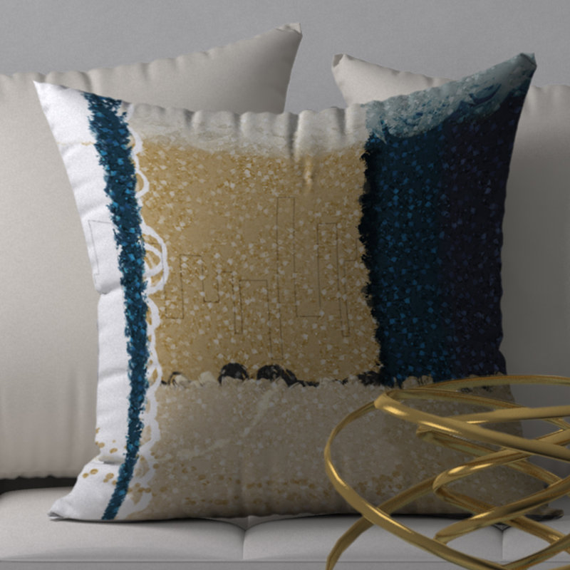 Housse de coussin carrée riche supersonique, 18 po x 18 po