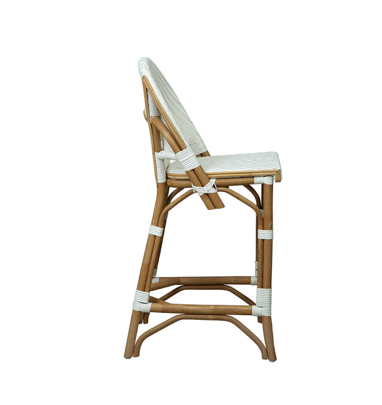 Jade 42" Tall Counter Stool, White
