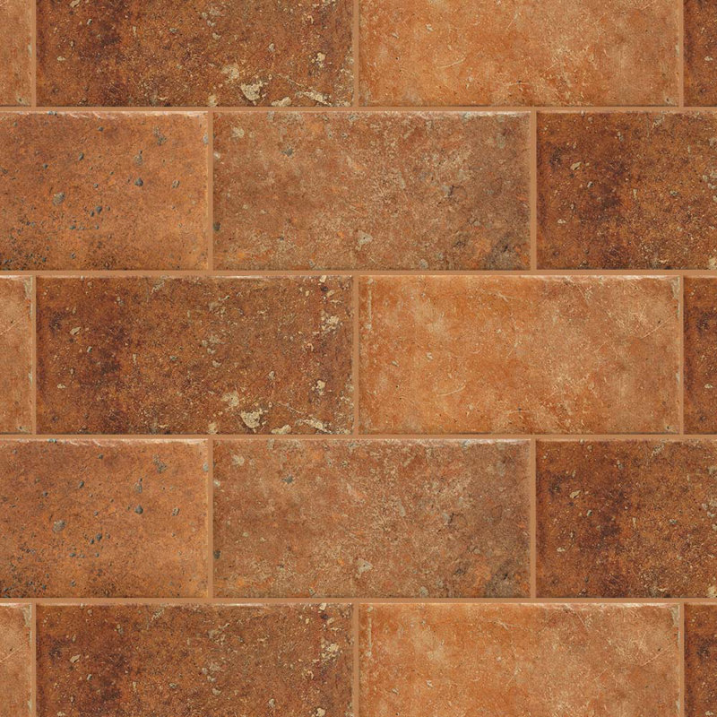 Scarlet 4X8 Cotto Dorato Terracotta Porcelain Wall and Floor Tile, Brown