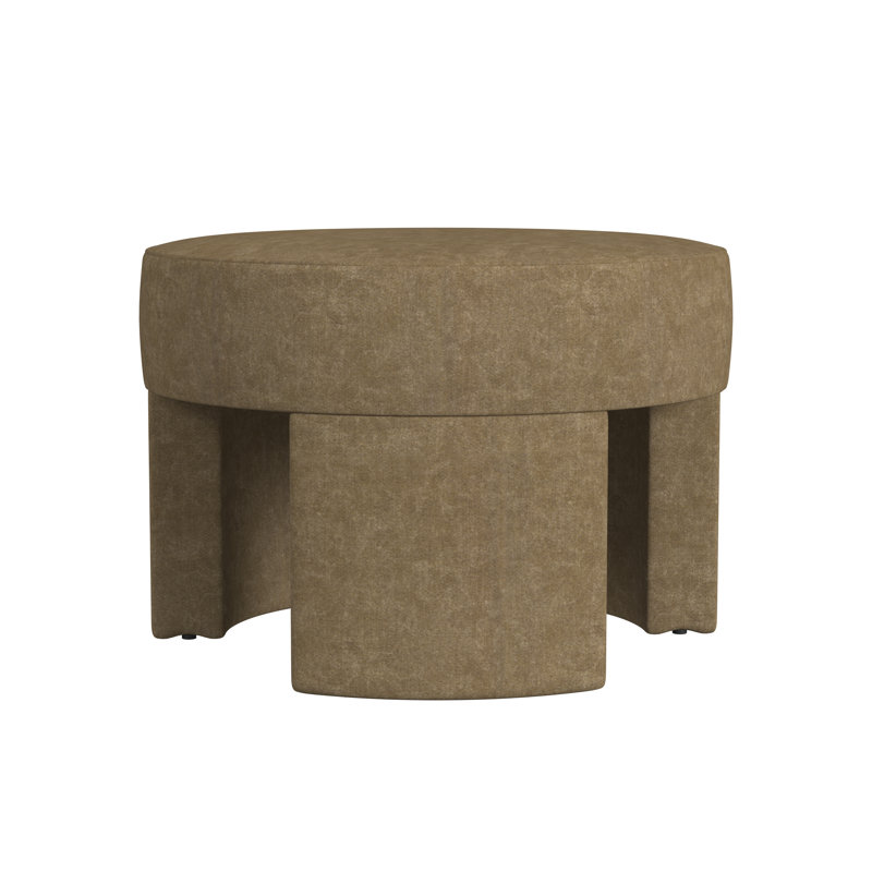 Jaymani Upholstered Ottoman, Brown Velvet