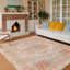 Tapis d'intérieur lavable vintage à poils courts Boho, orange Deyala-1732658196