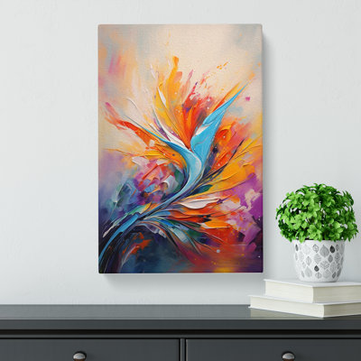 Bird Of Paradise Action Painting - No Frame Print