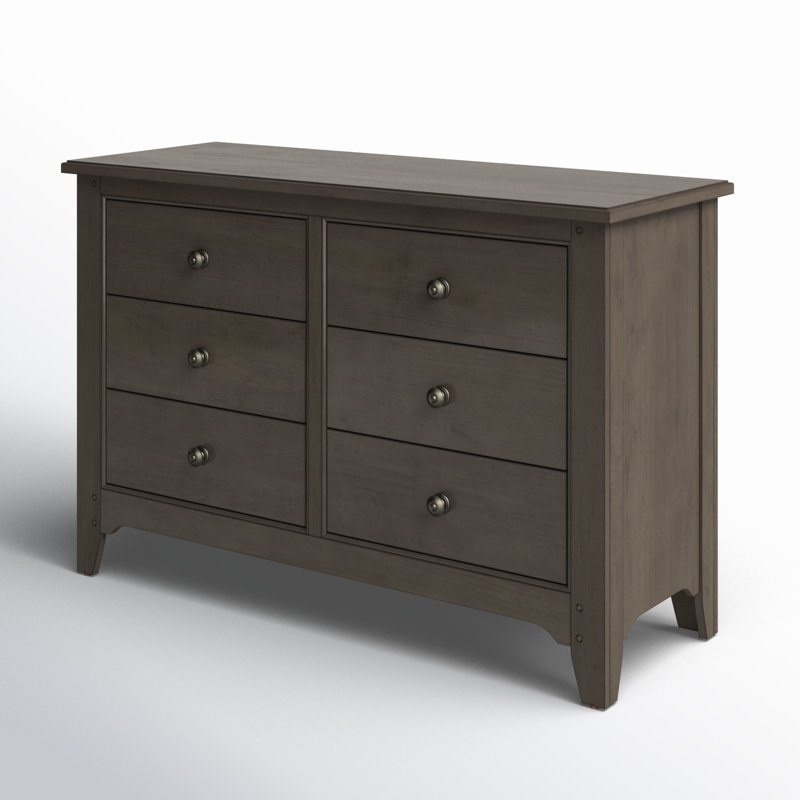 Commode 6 tiroirs Mabank, Gris crépuscule