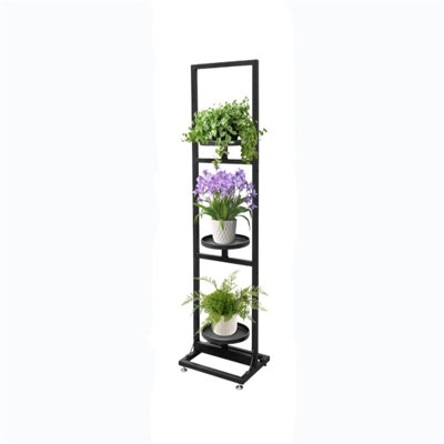 3-Tier Metal Corner Plant Stand for Indoor & Balcony Display