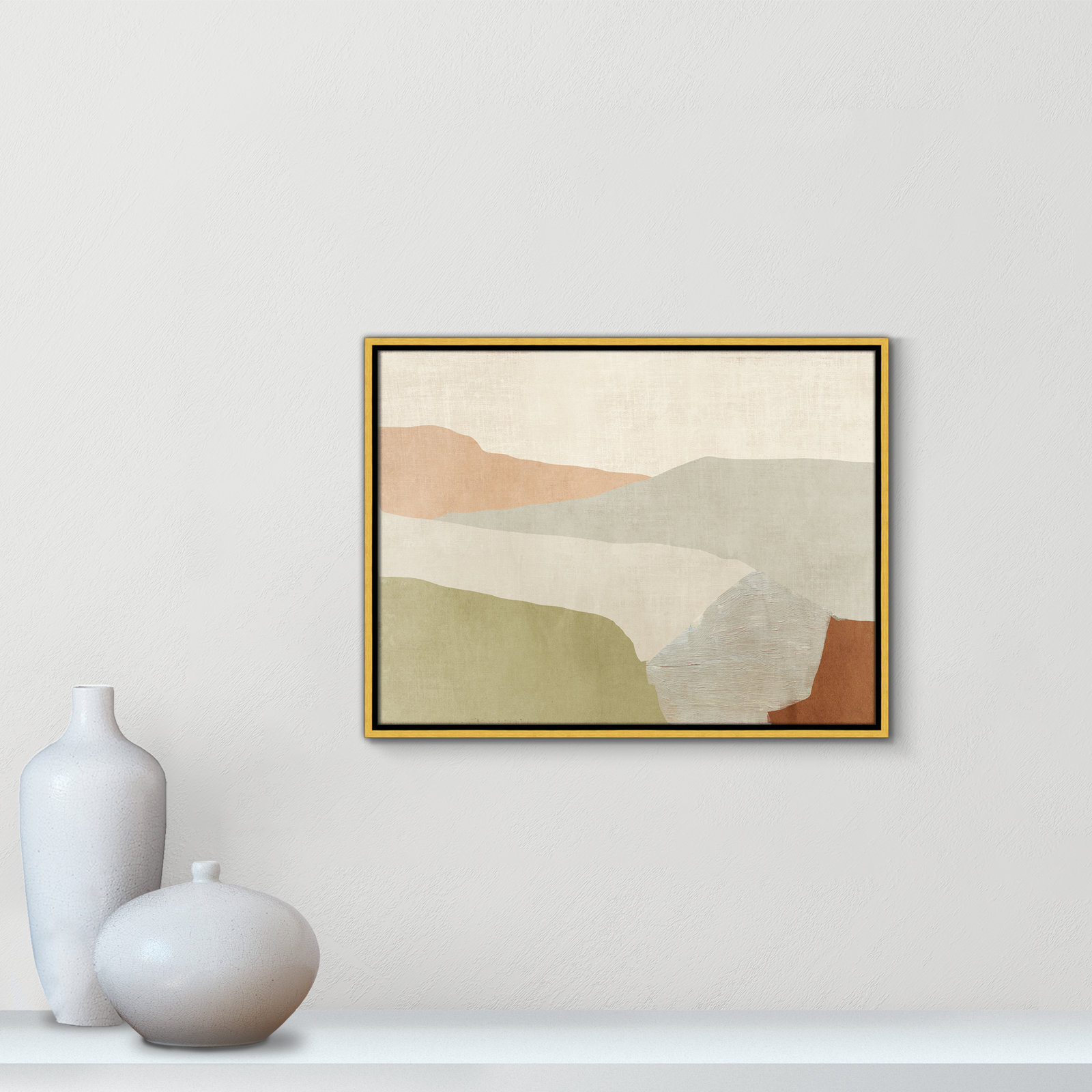 Elspeth "Pastel Views" Painting, 19.5" H x 25.5" W, Gold