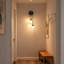 Ensemble de 2 appliques murales intérieures câblées modernes avec abat-jour en verre pour salon, chambre à coucher, couloir, blanc chaud 3000K