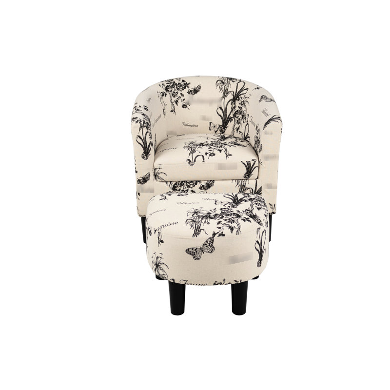 Chaise d'appoint contemporaine blanche avec dossier arrondi, style rétro accueillant et design confortable et compact