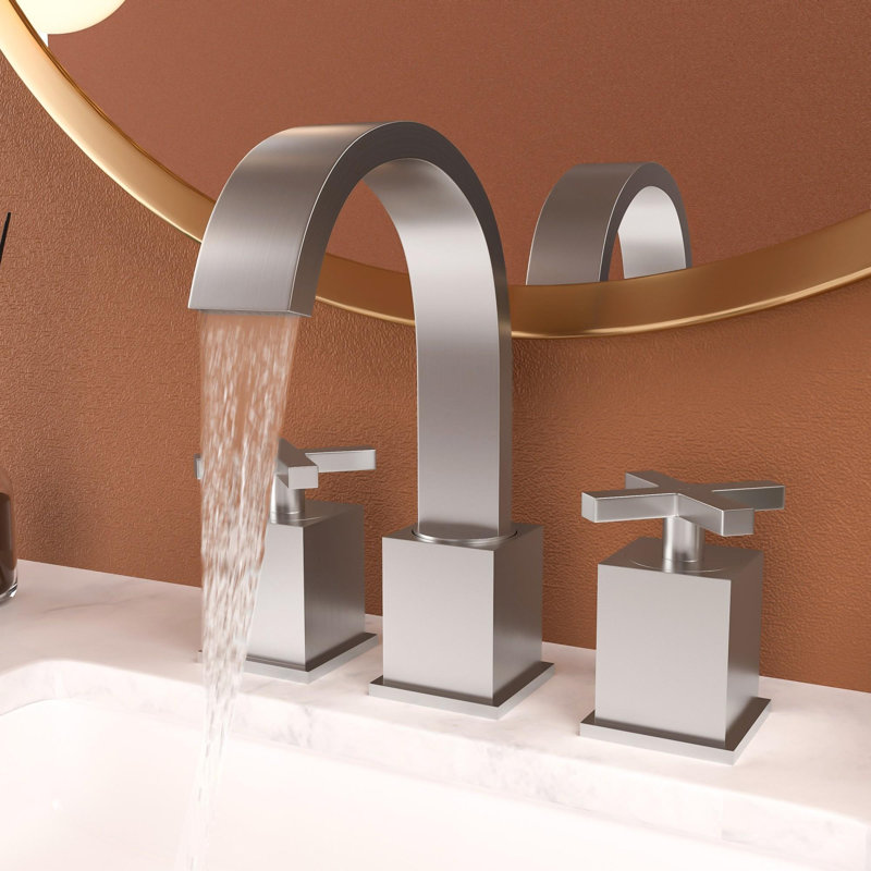 2-Handle Stainless Steel Bathroom Sink Faucet