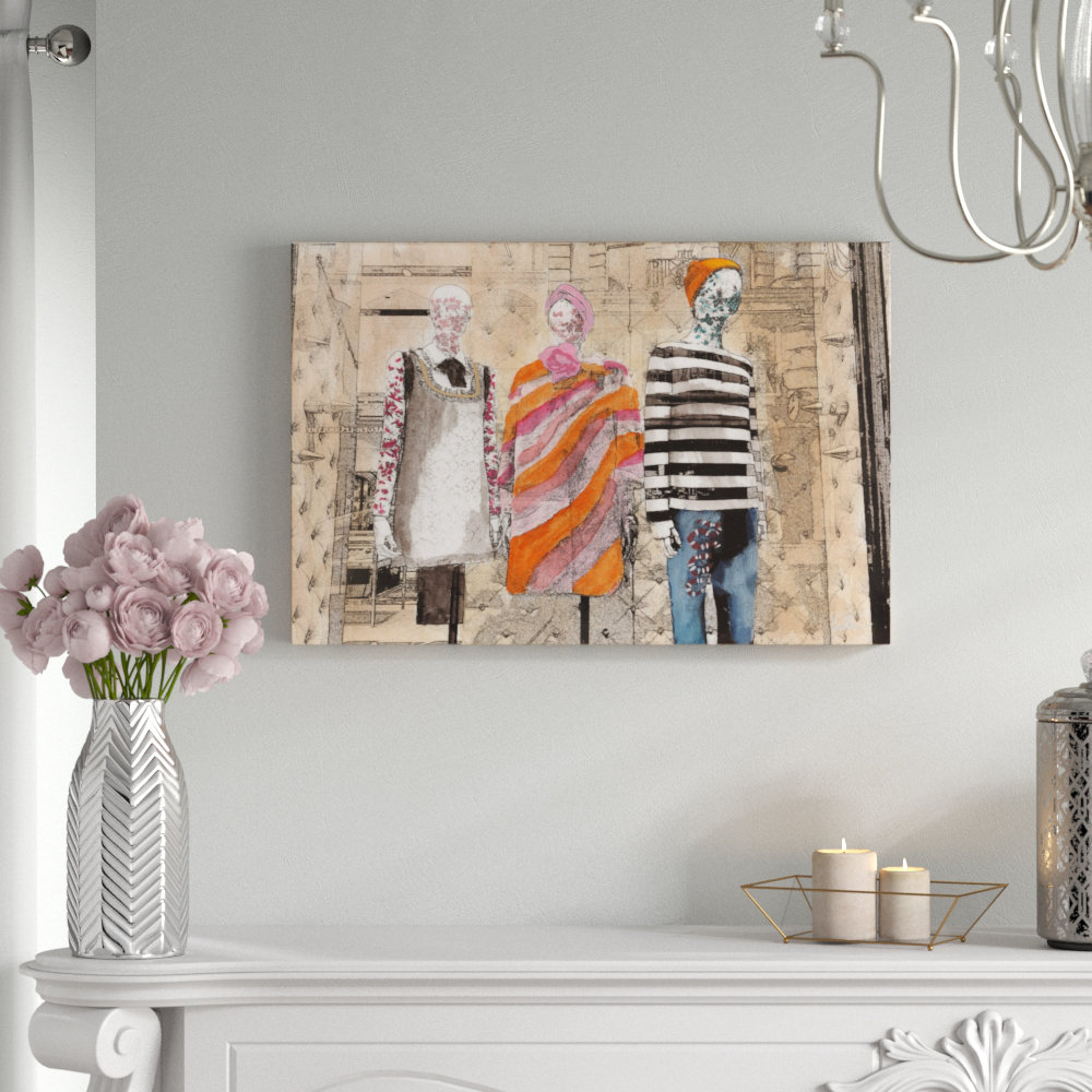East Urban Home Fashion "Shopping the Look" Art Print Wrapped on Canvas ...