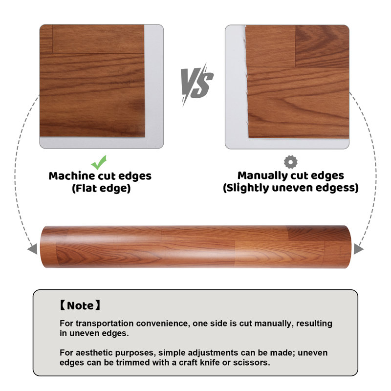 3.28 Ft. W  X 16.4 Ft. L Waterproof Vinyl Roll Flooring, Residential/Commercial (Covers 53.82 Sq.ft./Box), Dark Brown