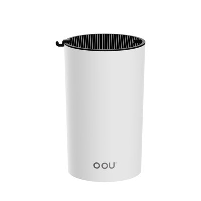 Oou White Universal Knife Block Holder Without Knives, Round Kitchen Knife Holder