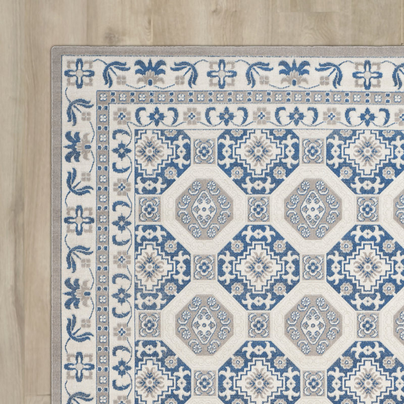 Chewning Performance Geometric Rug, Rectangle 4' x 5'7"