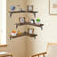 Rustic Wood Corner Floating Shelves - Set of 3