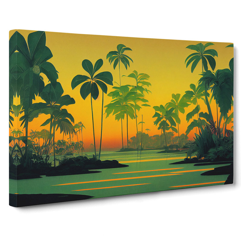 Masterful Palm Trees - Wrapped Canvas, 50cm H x 76cm W x 3cm D