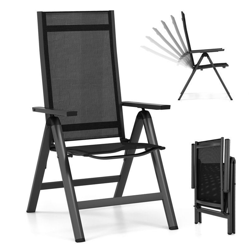 Camalla Mesh Patio Folding Chair Folding Chair