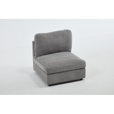 Chaise d'appoint rembourrée sans accoudoirs