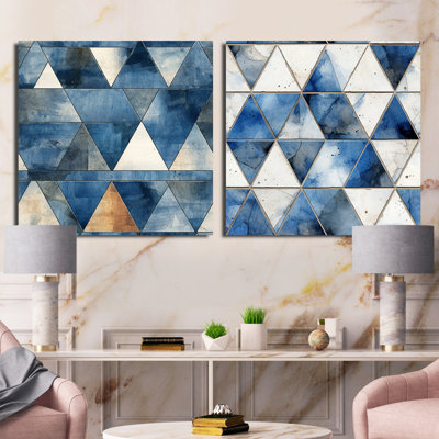 Cortnie - Abstract Shapes Square Collage Set Of 2