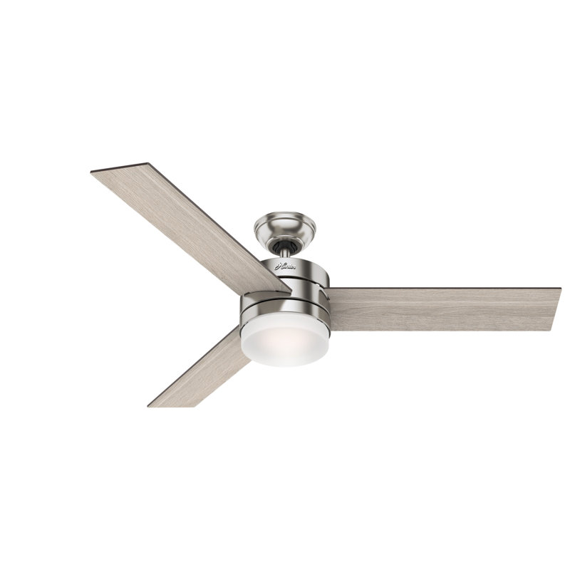 Ventilateur de plafond standard à 3 pales de 54 po avec télécommande et ensemble d'éclairage inclus Exeter