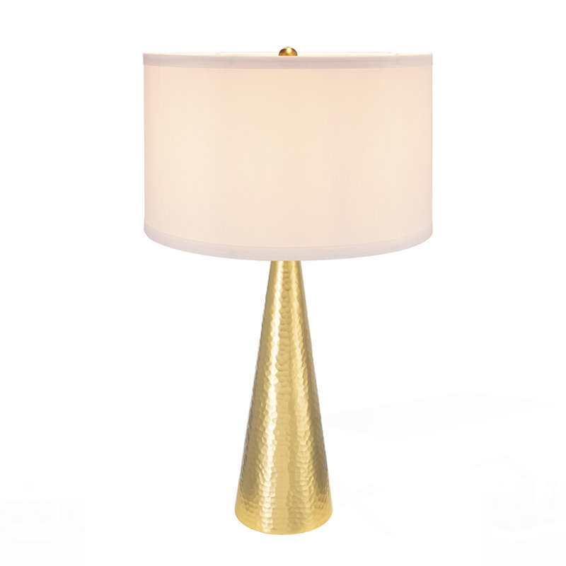 Lampe de table conique en aluminium à luminosité réglable, parfaite pour un décor moderne et minimaliste