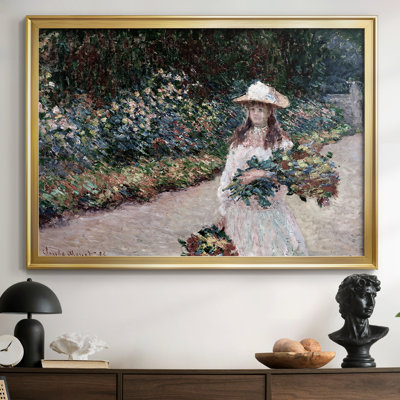 Jeune fille dans le jardin à Giverny - Claude Monet - Toile tendue avec châssis, 1888