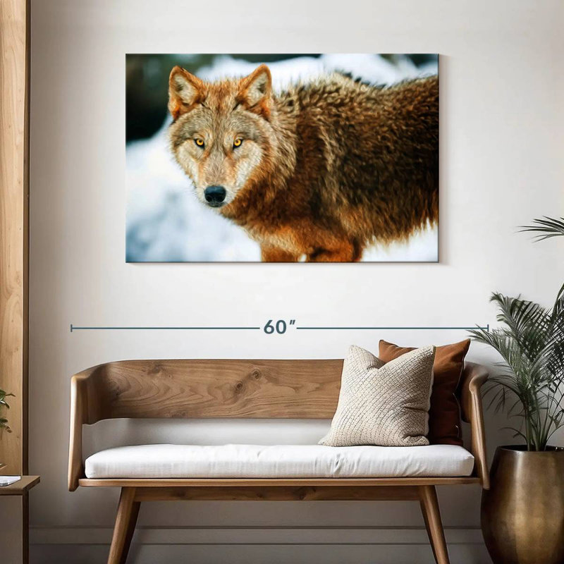 Brampt Brown Wolf, 30" H x 45" W