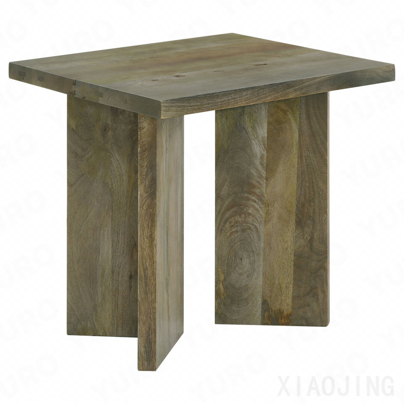 Mango Brown Square Solid Wood End Table
