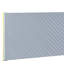 Grand lit gris très brillant avec motif ondulé, métal et 26 lattes, 2 pieds de soutien, capacité de 660 lb, bois synthétique, poids
