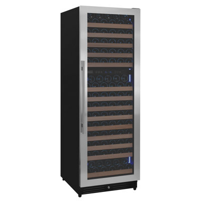 Reserva Series 172 Bottle Dual Zone Built-in Wine Refrigerator With Black Glass Door