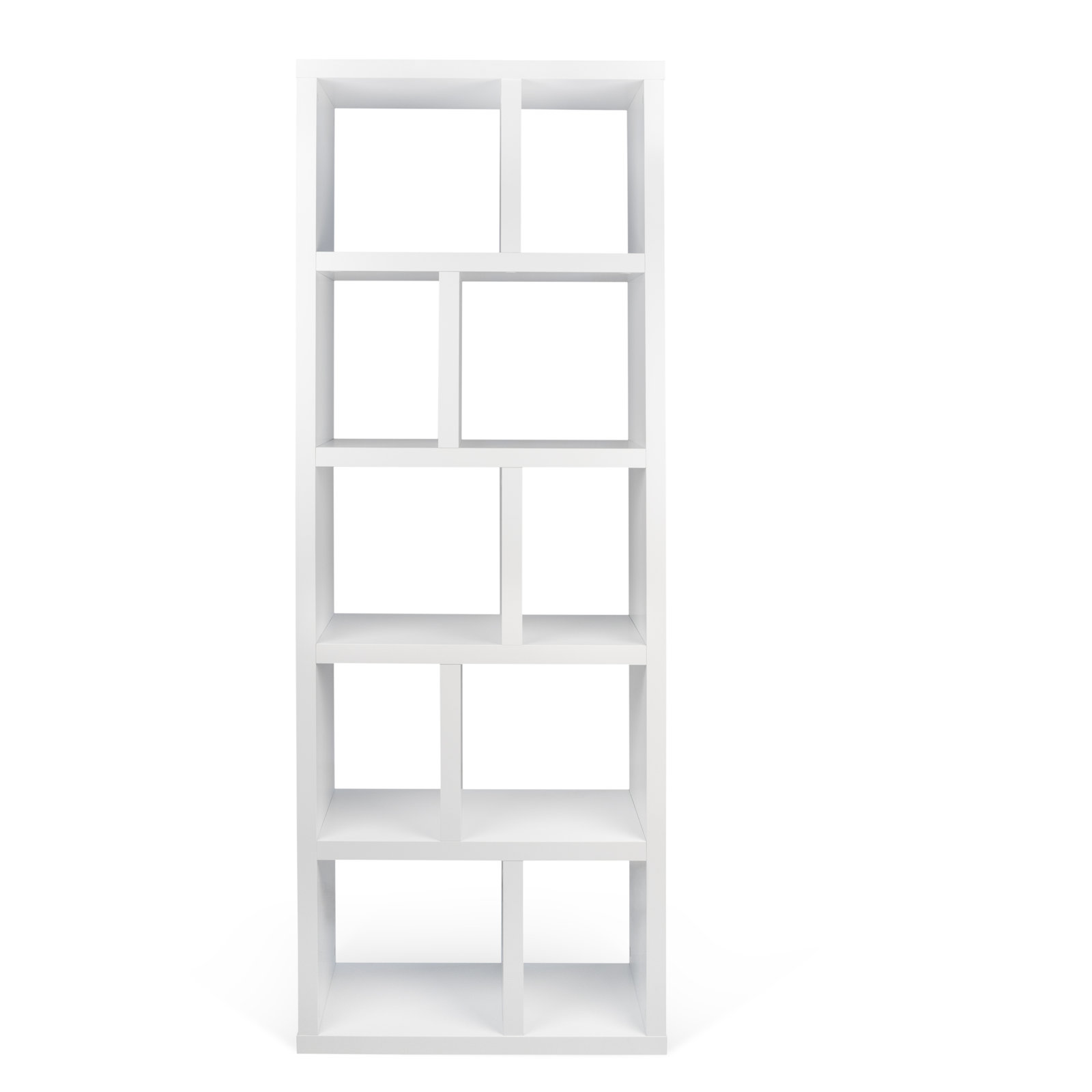 Stetson Bookcase, (5 Shelves) 78" H x 28" W x 13" D, Pure White