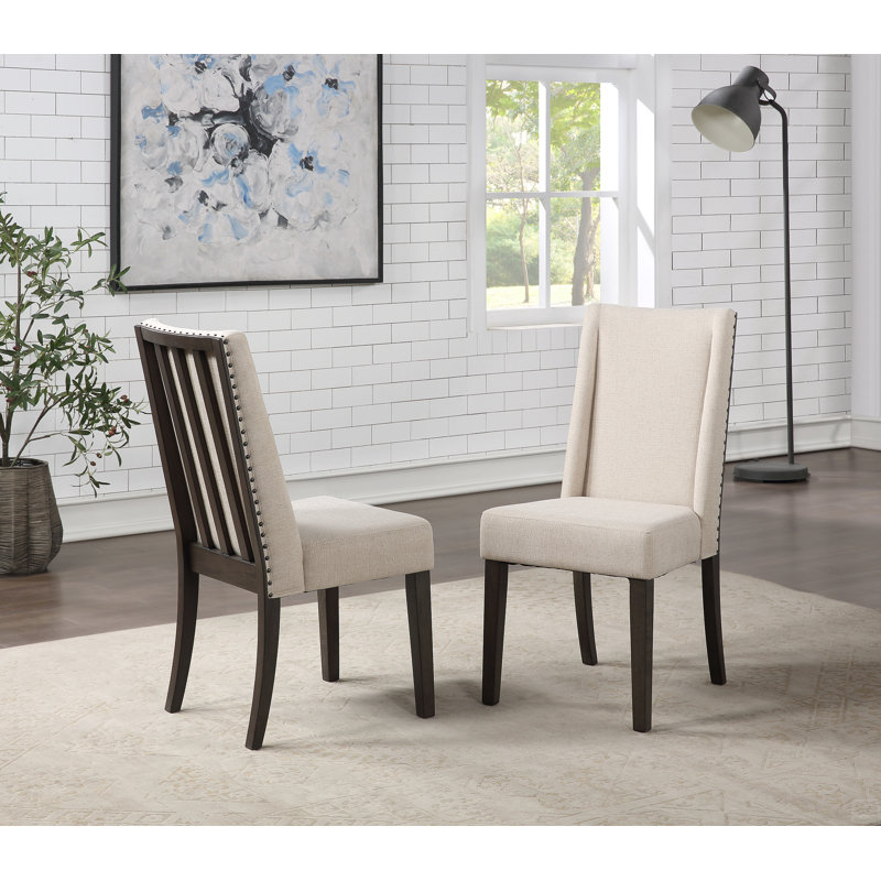 Chaise d'appoint rembourrée (ensemble de 2)