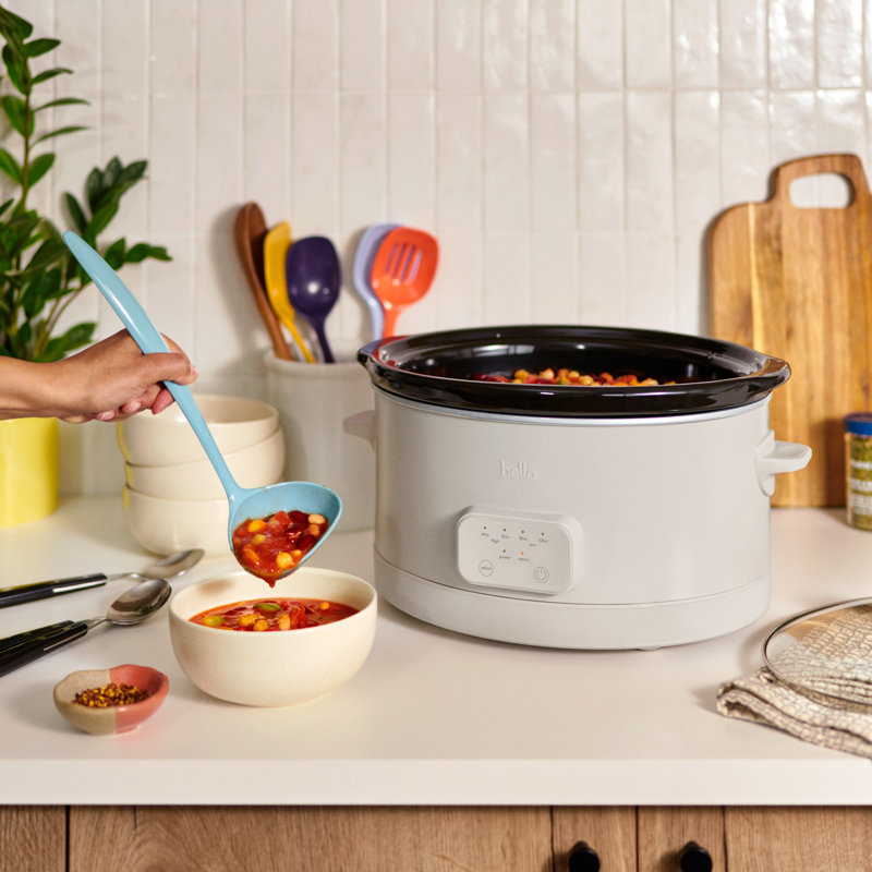 Oatmilk 6-Quart Programmable Ceramic Slow Cooker with Timer