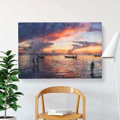Boats In Thailand - Wrapped Canvas