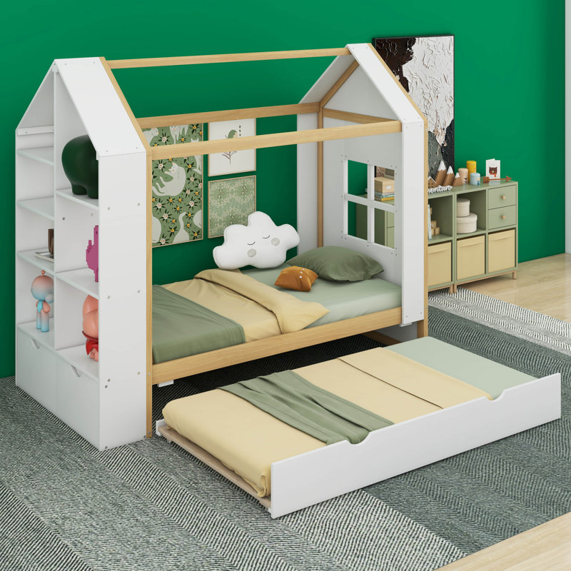Lit plateforme simple Helsley, Blanc