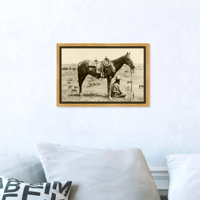 " Animals Cowboy IV, Cabin / Lodge Brown " by Oliver Gal