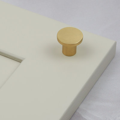 25mm Brushed Brass Disc Knob