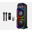 Haut-parleur rechargeable Bluetooth 15 000 W avec double caisson de basses 15 po et 2 micros pour télécommande karaoké
