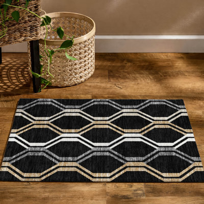 Tapis de qualité supérieure Mid-Century moderne lavable à la machine Premium Mayfield AMF2326