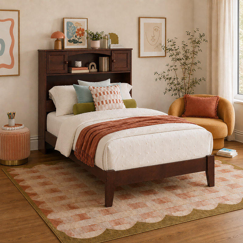 Lit Denver, Twin XL, Walnut