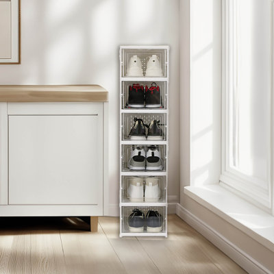 Collapsible 6 Pair Shoe Organizer