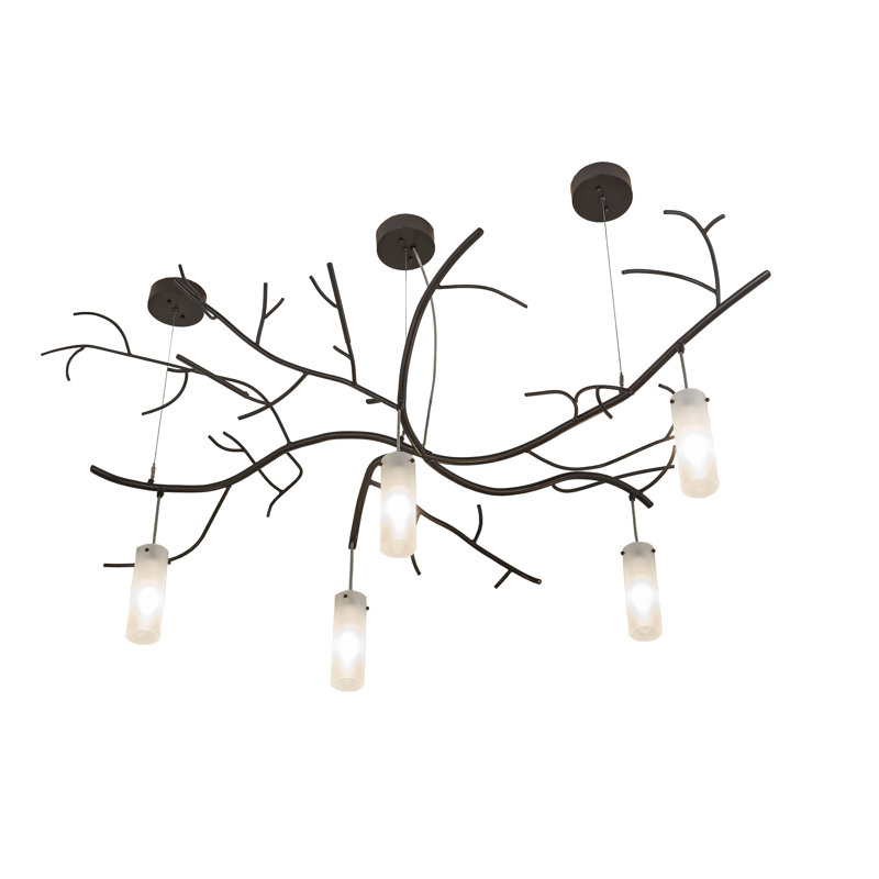Ine 5 - Light Dimmable Tiered Chandelier