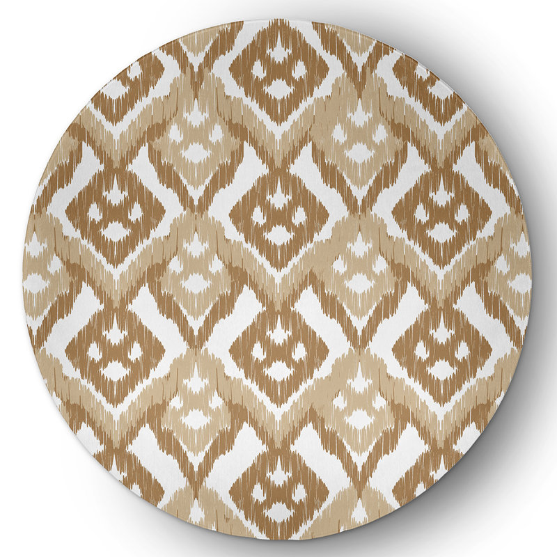 Chenille Moroccan Indoor Rug, Round 5'