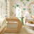 Lauretta Cream Fabric and Natural Rattan Accent Chair