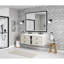 Meuble-lavabo à double cuve 60 po - Kaki suspendu améliore la fonctionnalité avec rangement efficace-1385244728-1385244871
