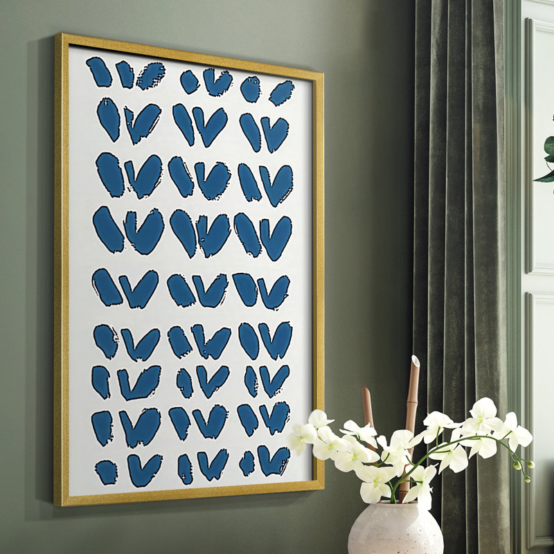 «Abstract CXC III», reproduction encadrée - prête à être accrochée - fabriquée aux États-Unis, H 29 po x l 23 po, Or